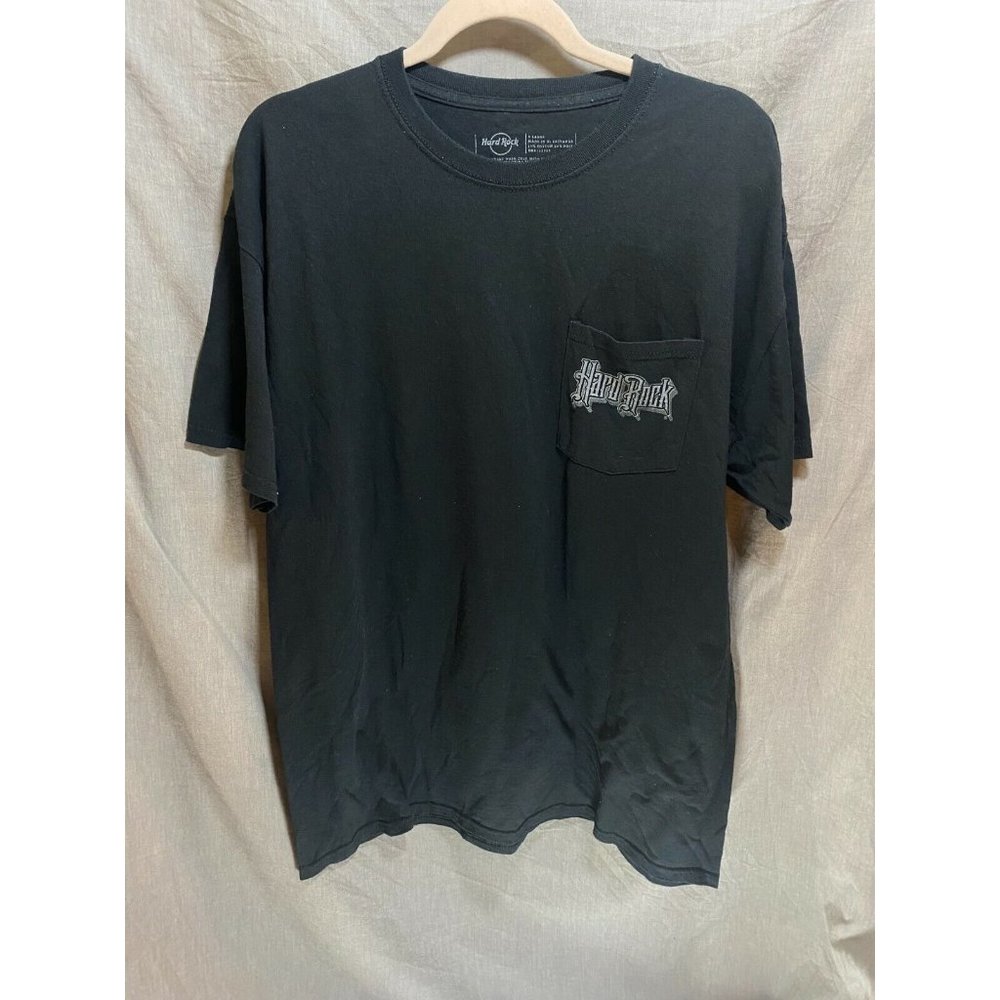 Hard Rock Hollywood Florida Shirt Adult XL Black Short Sleeve Pullover Tee Mens‎